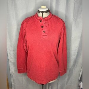 Bauer Men's Casual Red Button-Down Shirt